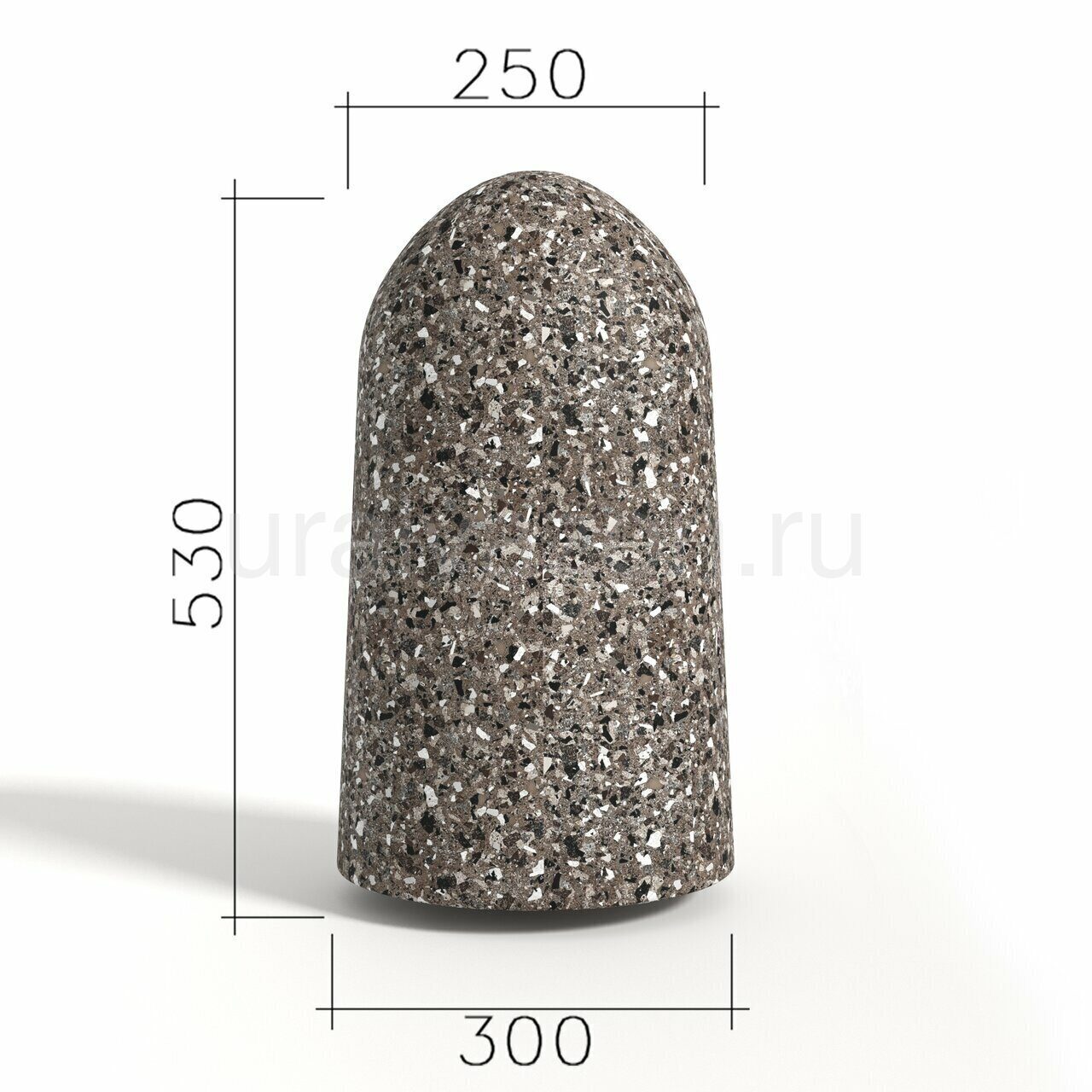 Парковочный столбик 300 х 530 (гравий)